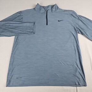 Nike Dri-FIT 1/4 Zip Pullover Mens Large Gray Running Training Top 940177-065